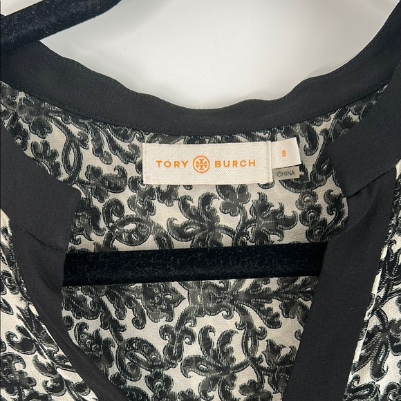 Tory Burch Jessica Black and White Demask/Paisley Silk Top | 8 - Picture 3 of 7